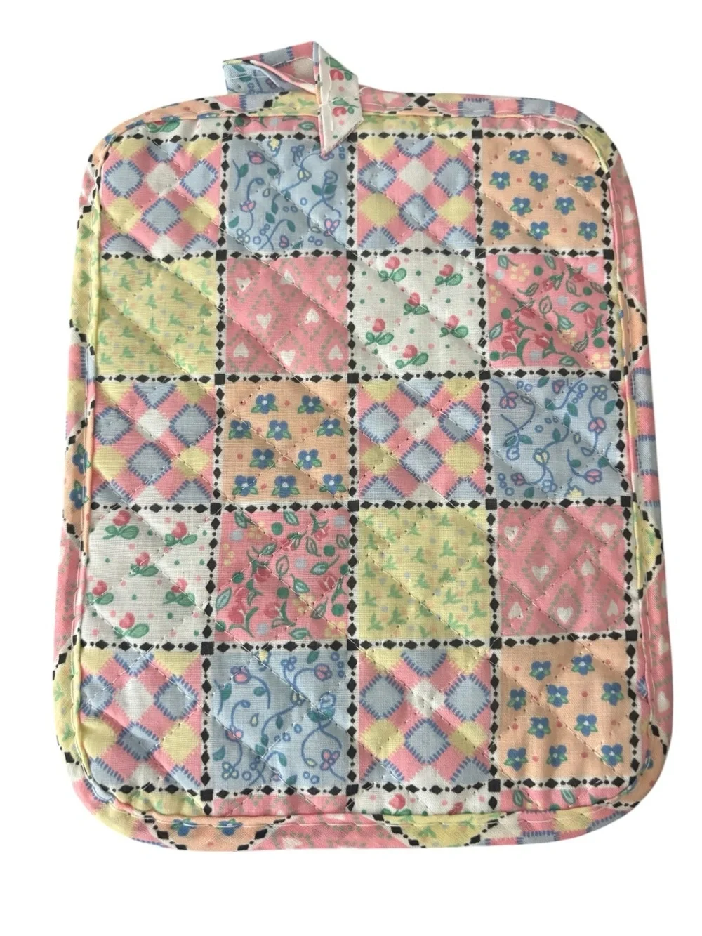 Precious Moments 90s Dish Towel Pot Holder Set Make a Joyful Noise VTG Cottage